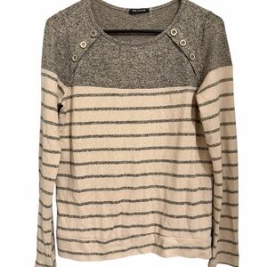 Pink Clover Heathered Stripe Knit Top